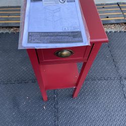 Homcom 2 Tier Red Night Stand