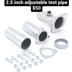 New 2.5 Inch 3 Piece Adjustable Test Pipe For Honda Acura