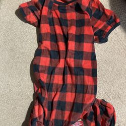 Black & Red Dog Pajama Size L 