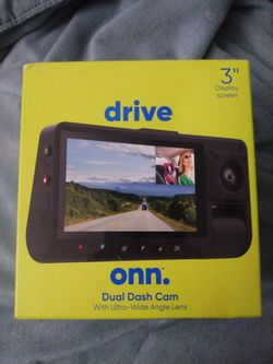 Dual Dash Cam with Ultra-Wide Angle Lens, 3" LCD Screen, 1080P Camera, 16GB SD Card