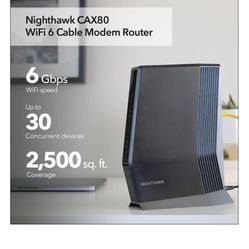 Nighthawk AX6000 WiFi 6 Cable Modem