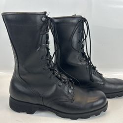 Vtg 1970s USGI Ro-Search Mens 5R Black Leather Army Combat Boots