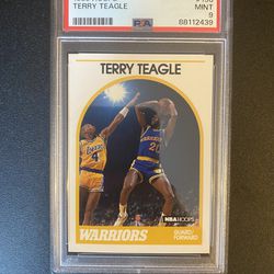 1989 Hoops Terry Teagle #196 PSA 9 Warriors