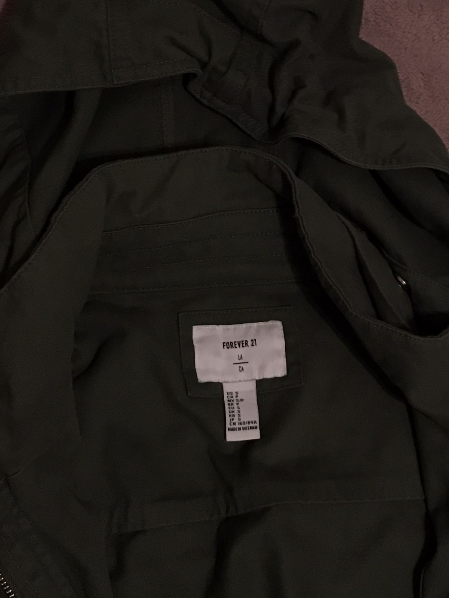 Forever 21 green coat