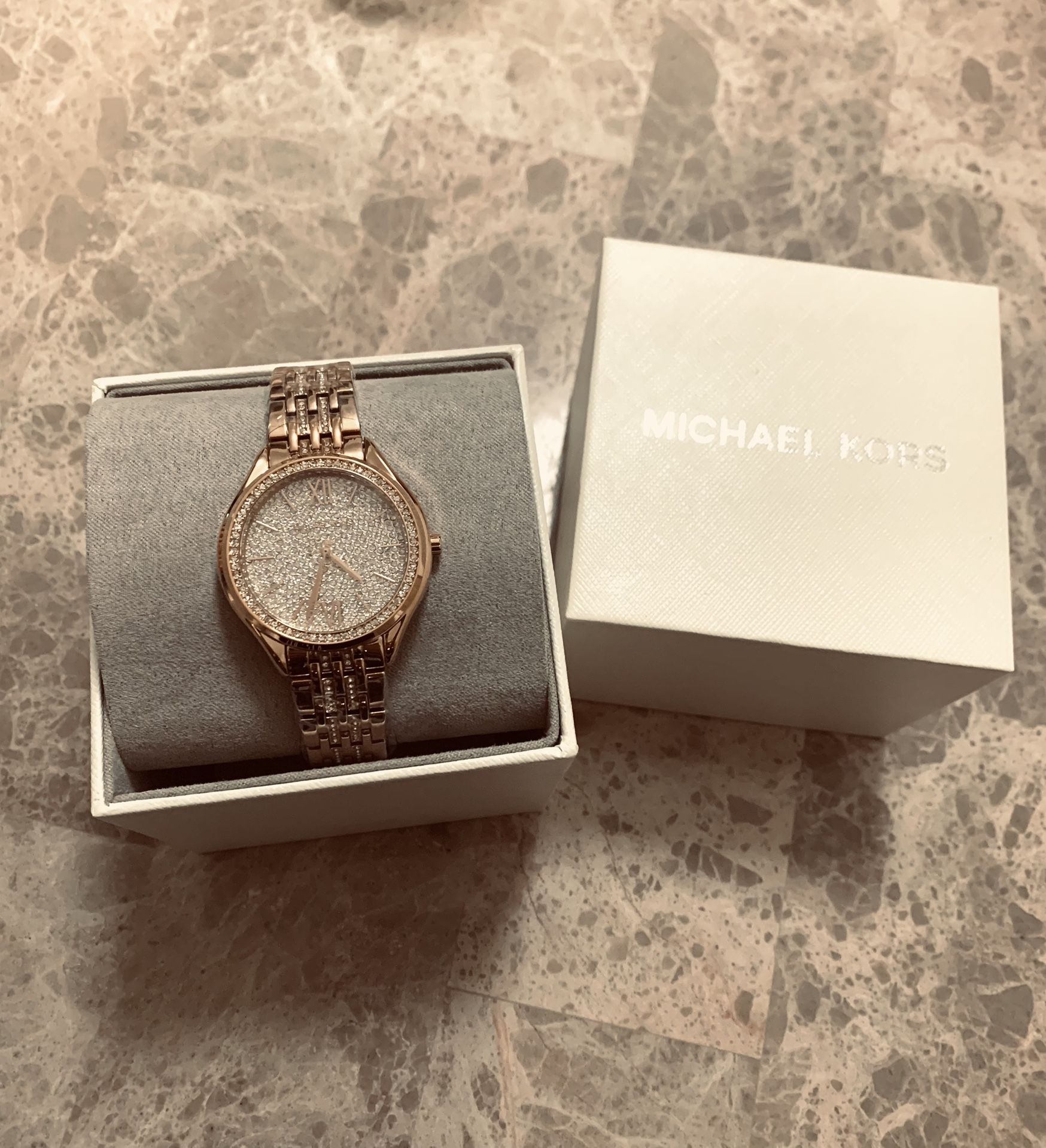 Michael Kors Women's Mindy Three-Hand Rose Gold-Tone Watch