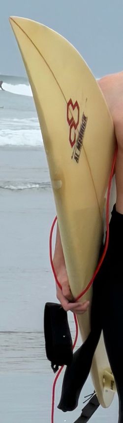 Broken surfboard