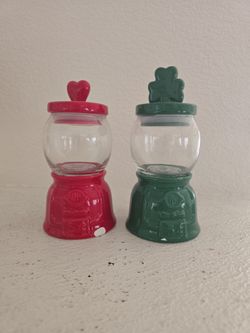 Ceramic and glass bubble gum Jars