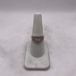 14kt Dual-Tone Gold Duo Diamond Engagement Style Ring Set