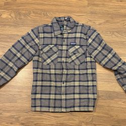 Patagonia Lightweight Insulated Fjord Flannel Shirt Jacket Size S