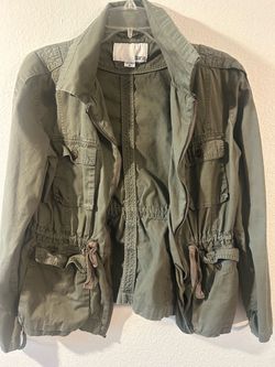 Bar III Olive Green Utility Jacket Size M