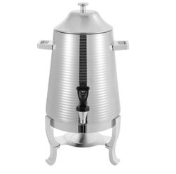 3.43Gallon Stainless Steel Hot Beverage Dispenser,Coffee Chafer Urn with Spigot&Fuel Holder,Cold&Hot Drinks Dispenser for Milk Coffee Tea Juice - Part