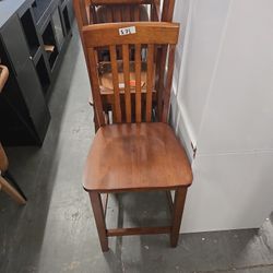 Solid Wood Counter-Height Chairs, New, Set of 3
