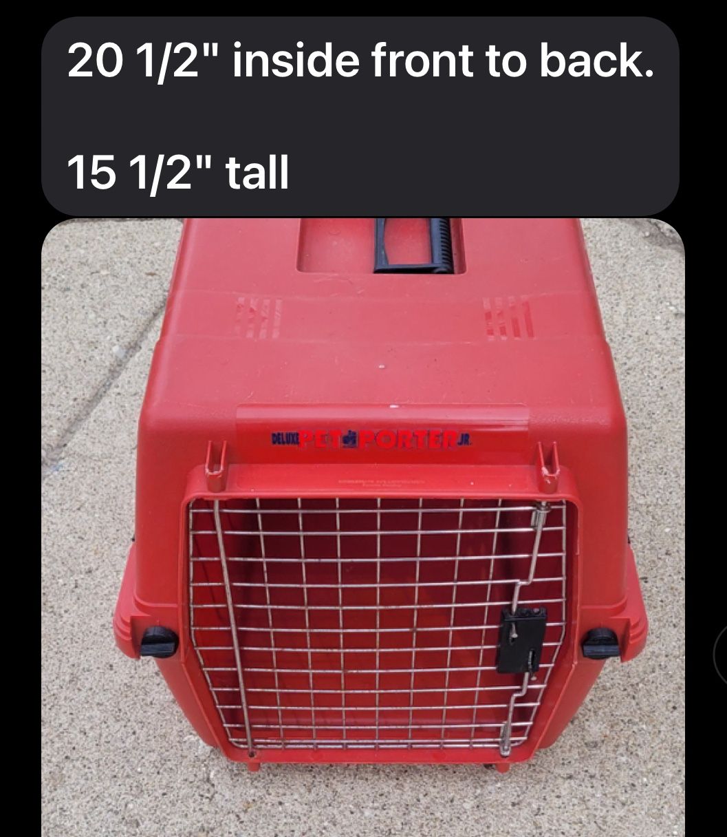 20in Hard-Sided Travel Crate Den Porter Kennel Automatic Water Dispenser