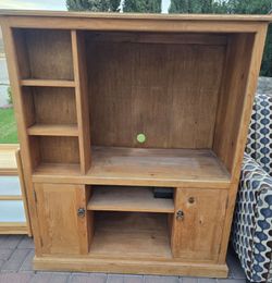 Solid wood entertainment center