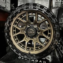 17” lock Off road commando 6x135 Matte bronze black ring