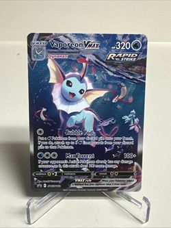 Vaporeon Vmax SWSH182 Black Star Promo Sword Shield Full Art Holo Pokemon Card