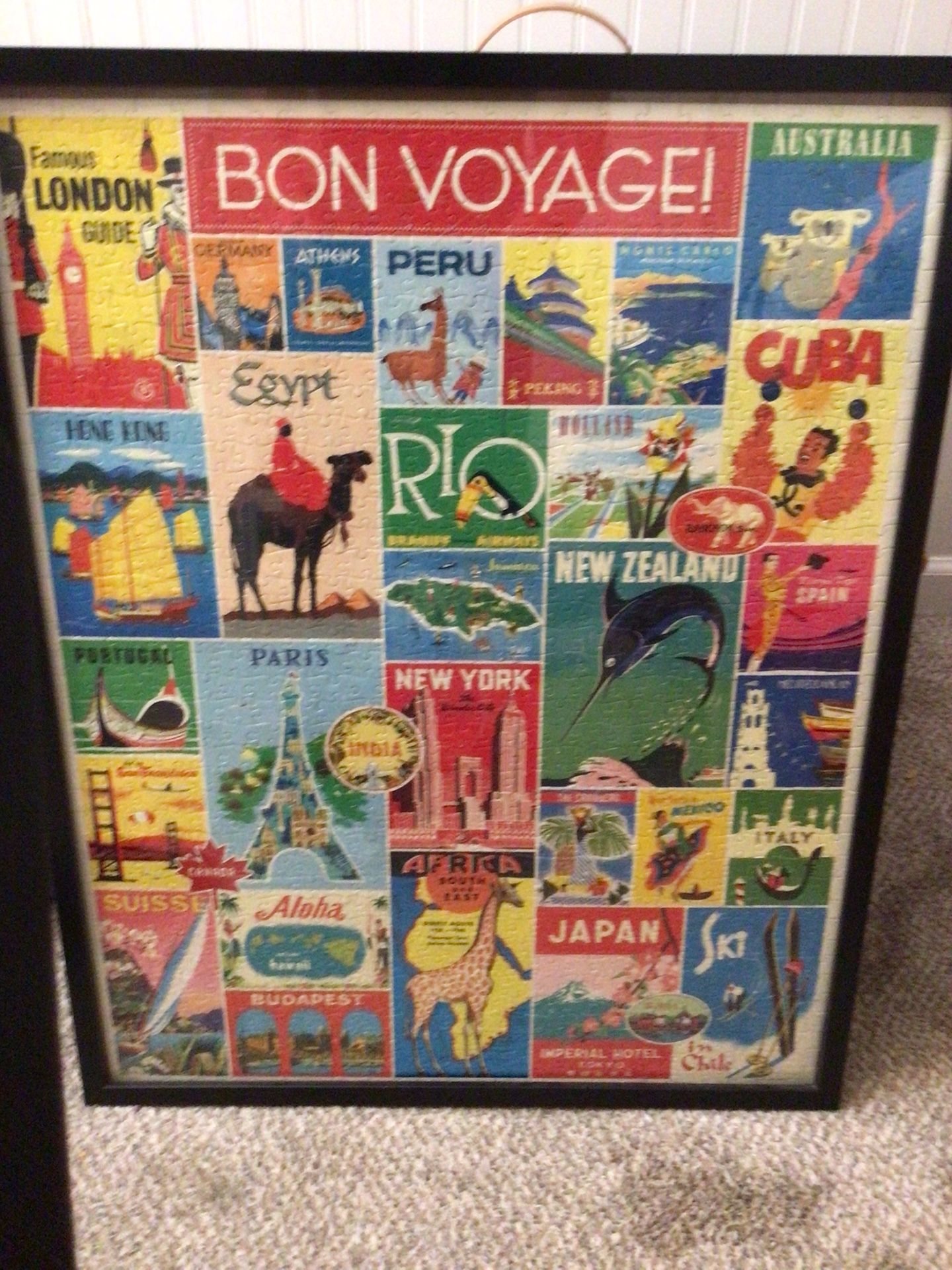 Bon Voyage Framed Puzzle
