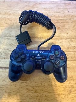 Sony PlayStation 2 DualShock Controller transparent Blue