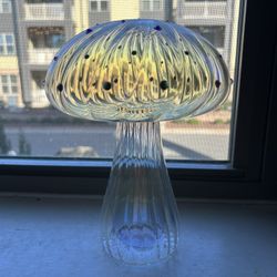 Iridescent Mushroom And Candle Holders