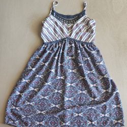 Blue and White Patterned Dress