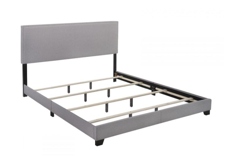 Queen Nailhead Uphosltered Bed Frame - Brand New - 1 Left in Queen @ $220 and 1 Left in King @ $290