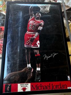 Vintage Michael Jordan Chicago Bulls Framed Poster