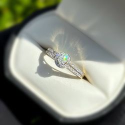 Jewelry 10k solid yellow gold diamonds 0.40 CTW ring sz 7.00