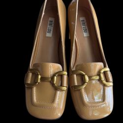 Anthrohpologie Patent Leather Heels Bibi Lou Camel Size 36 EU, 5.5 US