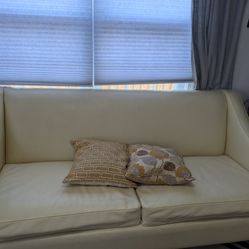 Hickorycraft Modern Leather Sofa Bed With Mattress