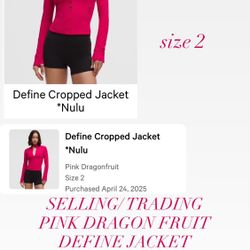 pink define lululemon jacket 