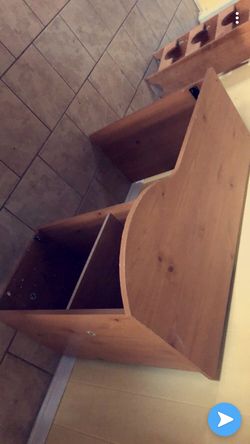 Oak computer desk