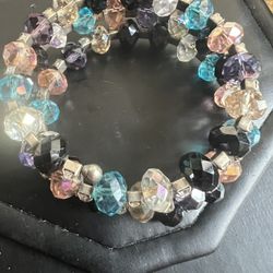 Multi Stone Wrap Around Bracelet 