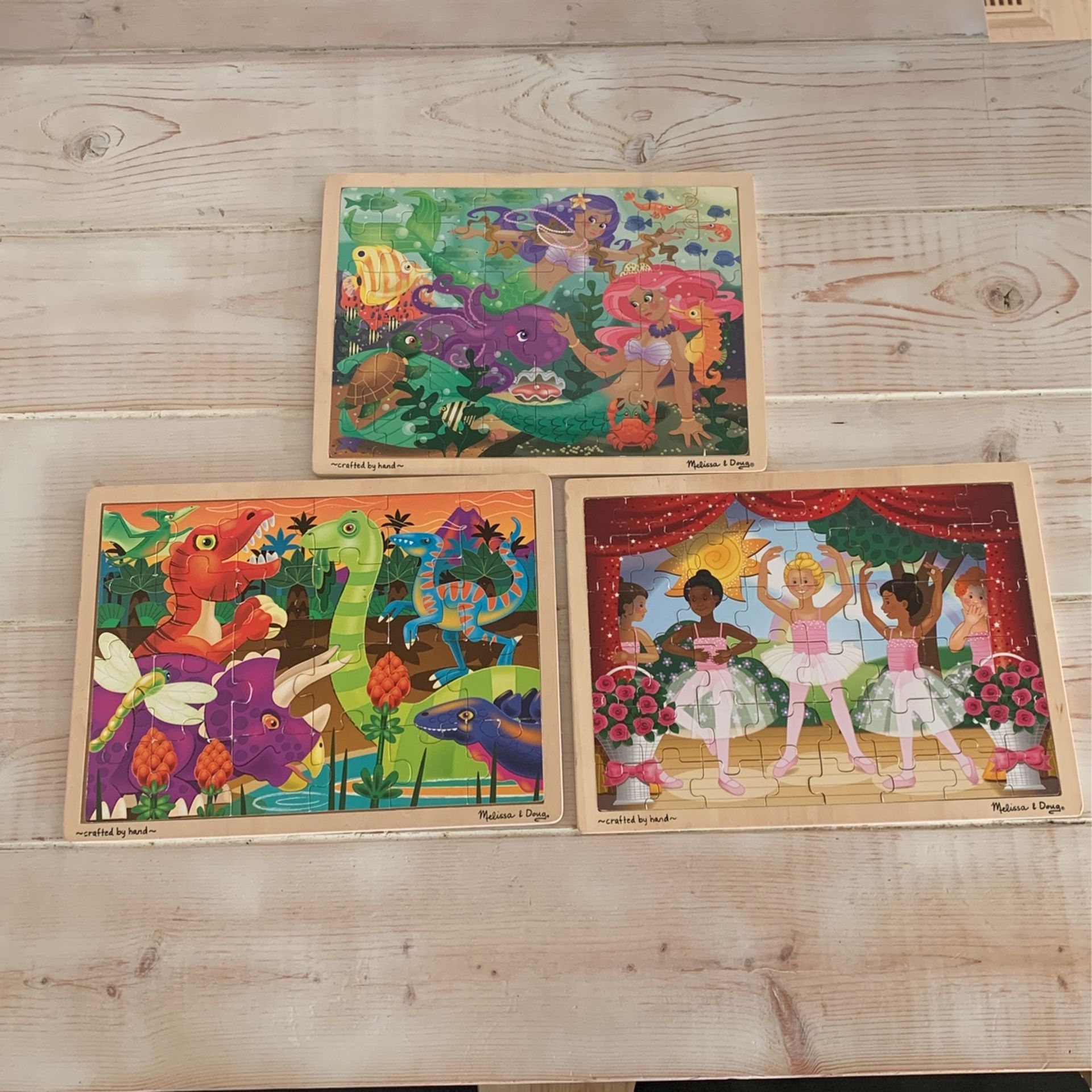 Melissa And Doug Wooden Jigsaw Puzzle Bundle