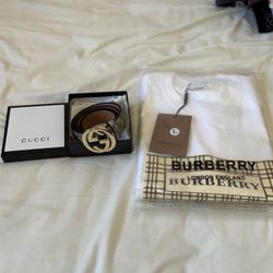 Gucci Gelt & Burberry Shirt  
