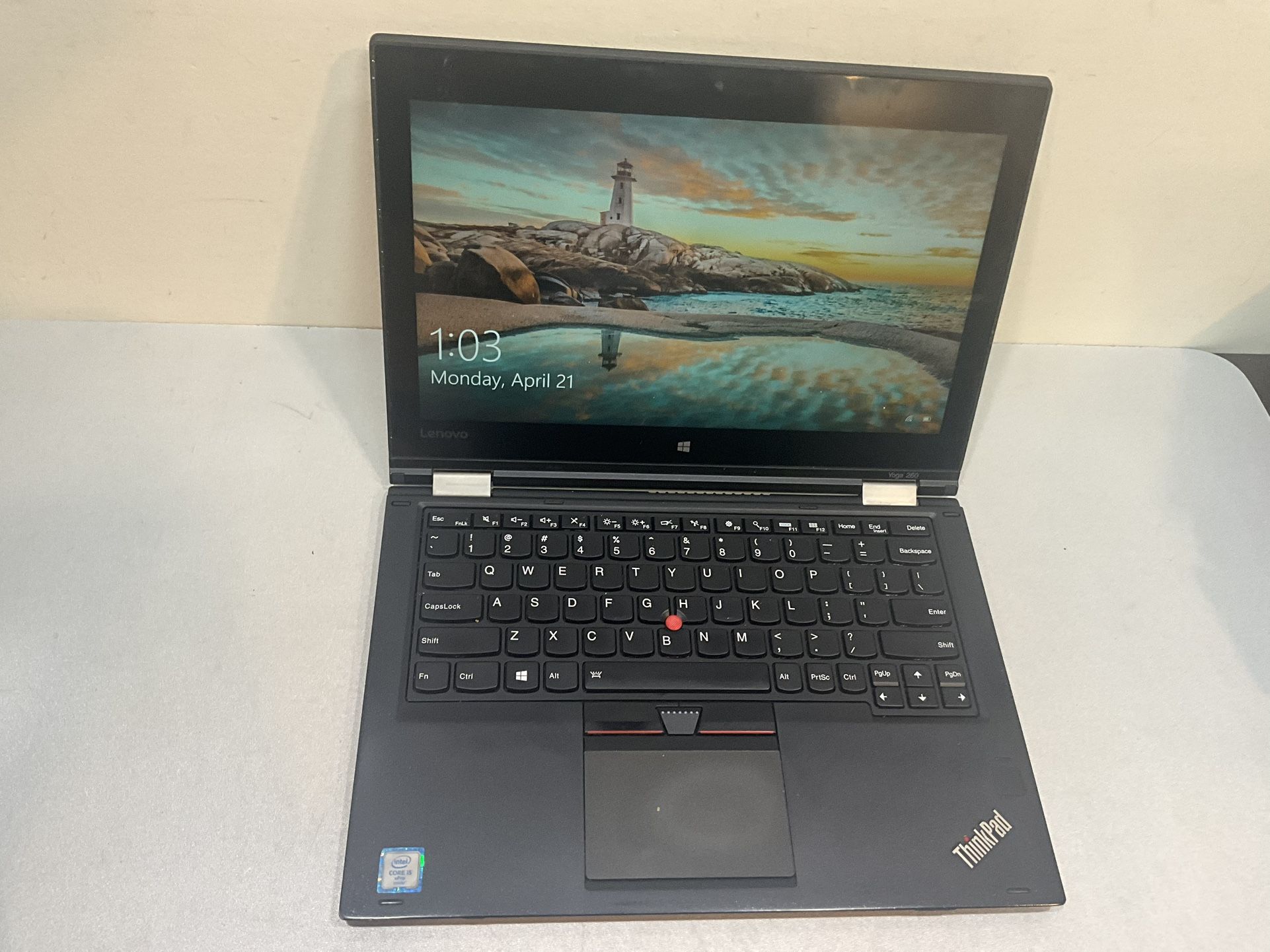 lenovo yoga260 i5 (contact info removed) 8gb 128ssd window 10 pro touchscreen with power adapter