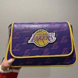 Loungefly Purple NBA Los Angeles Lakers Crossbody Bag