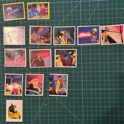 -= 14 x-men 1994 stickers! Wolverine rogue etc =-