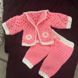 Baby Girl Warm Handmade Crochet
