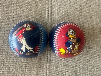 Disney Goofy And Donald Collectible Souvenir Baseballs