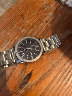 Men's Chronograph Watch Silver Stainless Steel