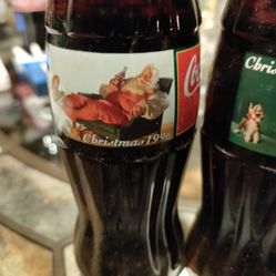 Coca Cola 1996 Christmas Unopened Coca Cola Bottles 