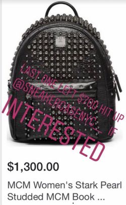 Brand new mcm studded bookbag women small