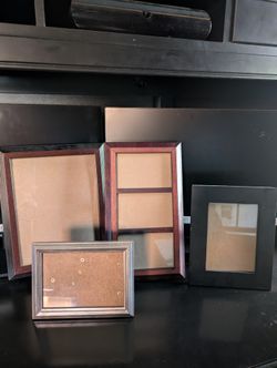 Picture frames
5x7 silver color 
5x7 flat black
(3) 4x6 collage style 
8.5x11