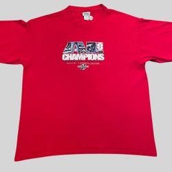 Anaheim Angels baseball 2002 AL Champs vintage y2k Lee sport red t shirt Size XL