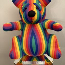 "Rainbow" Bear Toy, Very rare, New, Bright Colour Palette