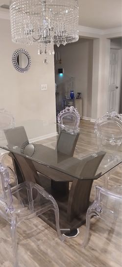 Glass Dining Room Table set