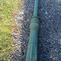 Vintage Fluted Cast Iron Lamp Post