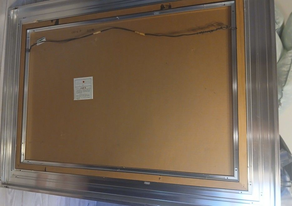 WIND By Artist Stephen White In Large Chrome Mirror Frame