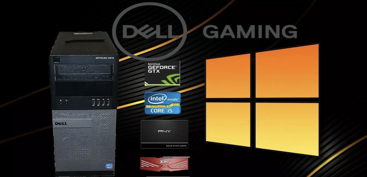 Dell Gaming PC i5 quad core 8gb Ram Gtx 1050ti 250Gb Ssd Win10 4 Games 60fps