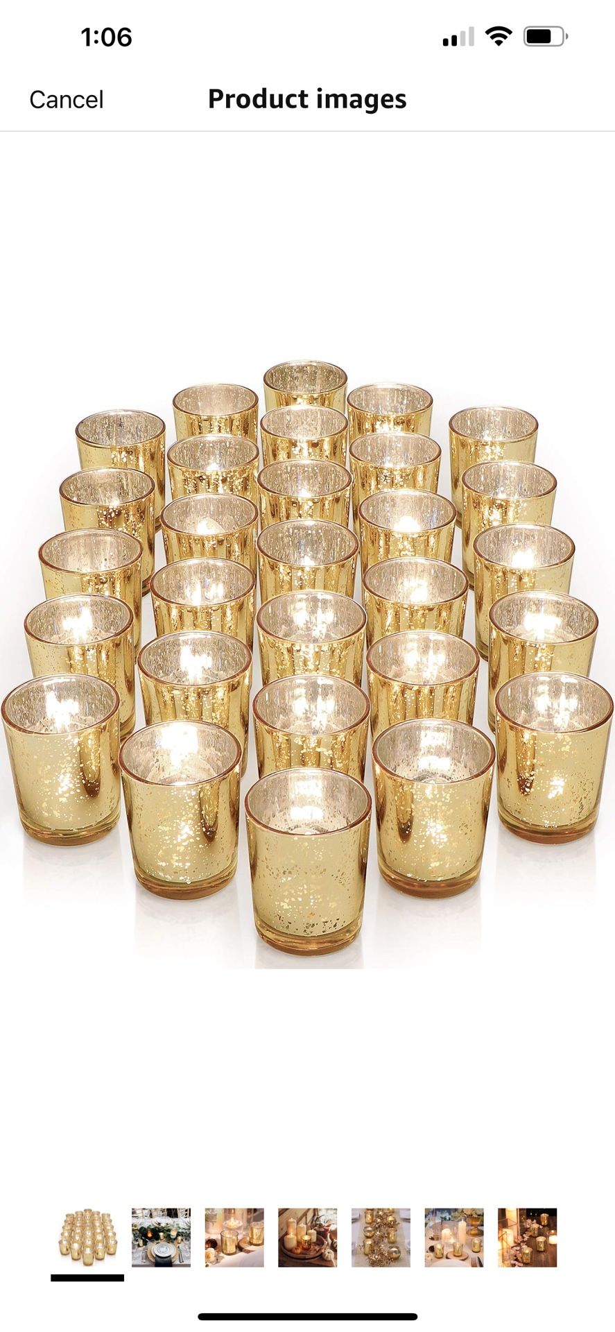 Gold Candle Votives